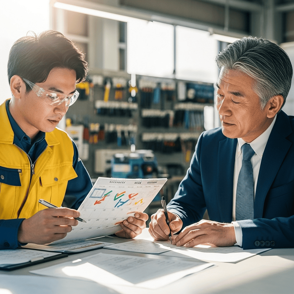 ご納得後、作業日決め